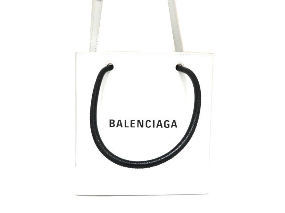 Balenciaga Shopping Tote Bag White Calfskin